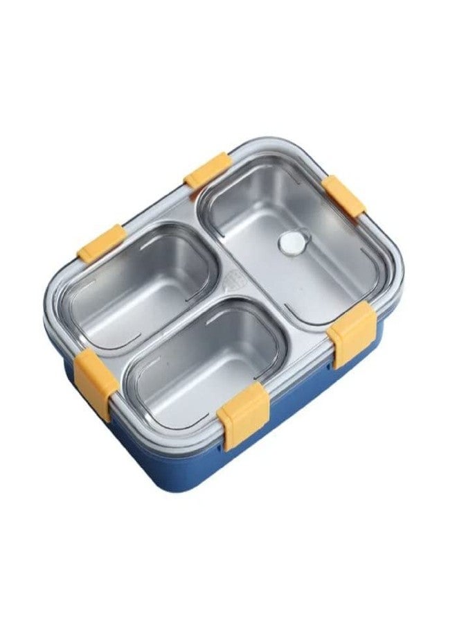 Ezalla Insulated Lunch Box - Stainless Steel Vaccum Tiffin Box for Boys/Girls/School/Office (3 Compartment Box) - Multicolor - Image 1