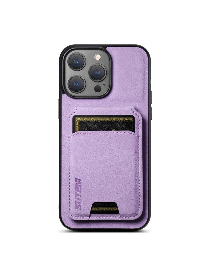 Suteni Case For iPhone 12 Pro Max H02 Litchi Leather Card Wallet Stand Back Phone Case - Image 1