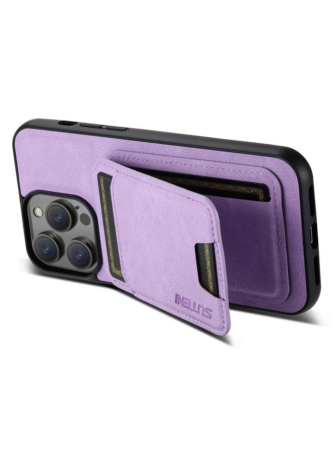 Suteni Case For iPhone 12 Pro Max H02 Litchi Leather Card Wallet Stand Back Phone Case - Image 4