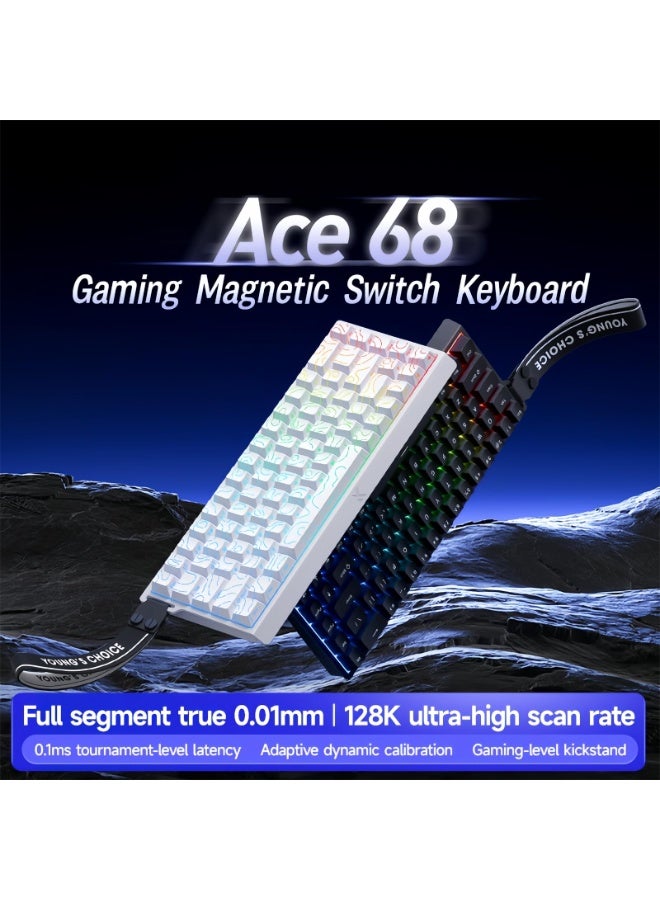 MCHOSE ACE 68 Magnetic Switch RGB E-sports Gaming Keyboard,60% Hall Effect Rapid Trigger Adjustable Actuation Hot Swappable Wired Mechanical Keyboard 8K Hz Polling Rate for PC/Mac Gamer  - Image 2
