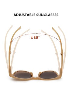 Unique Foldable Sunglasses For Women Men, Square Folding Easy Carry Shades UV400 Protection Lens Suitable for running, driving, traveling,hiking and other outdoor sports-Jelly Brown  - Image 3