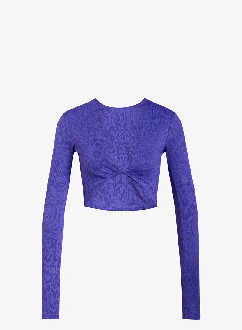 Adidas PrimeLift Workout Snake Twist Reversible Long Sleeve T-Shirt