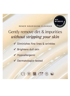 True Botanicals True Botanicals Renew Nourishing Cleanser | Gently Moisturizes + Refreshes Dry Skin | All Skin Types | Dermatologist Tested, Hypoallergenic, All Natural, Vegan | 4 fl oz | 118 ml  - Image 4