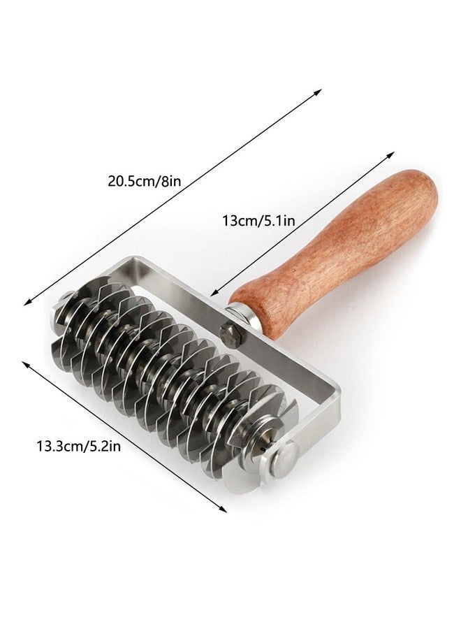 VINMEN AMPSEVEN Pastry Lattice Roller Cutter - Stainless Steel Dough Lattice for Pie Pizza Bread beef wellington Pastry Crust Roller Cutter - Image 2