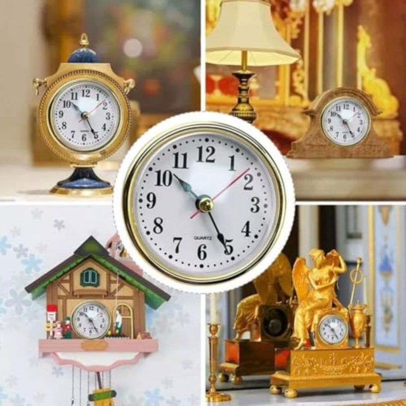 1Pc Quartz Clock Insert, Classic Clock Craft Quartz Movement Inserts, Quartz Clock Fit-up/Insert With Arabic Numeral, Mini Arabic Numeral Clock Easy to Read Repair Replacement DIY Supplies - Image 3