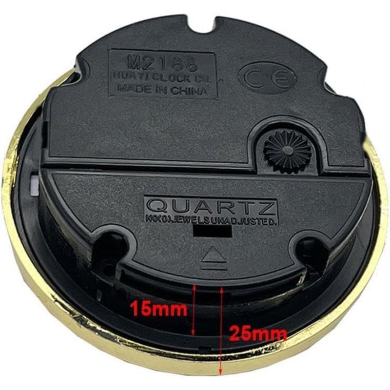 1Pc Quartz Clock Insert, Classic Clock Craft Quartz Movement Inserts, Quartz Clock Fit-up/Insert With Arabic Numeral, Mini Arabic Numeral Clock Easy to Read Repair Replacement DIY Supplies - Image 4