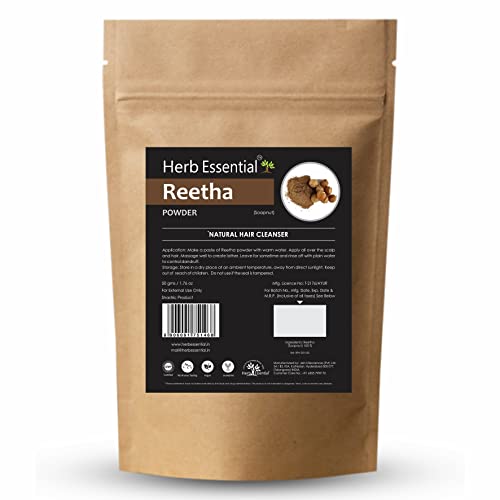 Herb Essential Reetha | kunkudukayalu Powder for Hair Growth, 50 g - Image 1