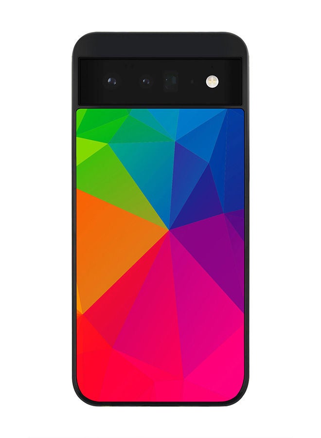 Stylizedd Rugged Black edge case for Google Pixel 6 5G Slim fit Soft Case Flexible Rubber Edges Anti Drop TPU Gel Thin Cover - Air Water Earth Fire - Image 1