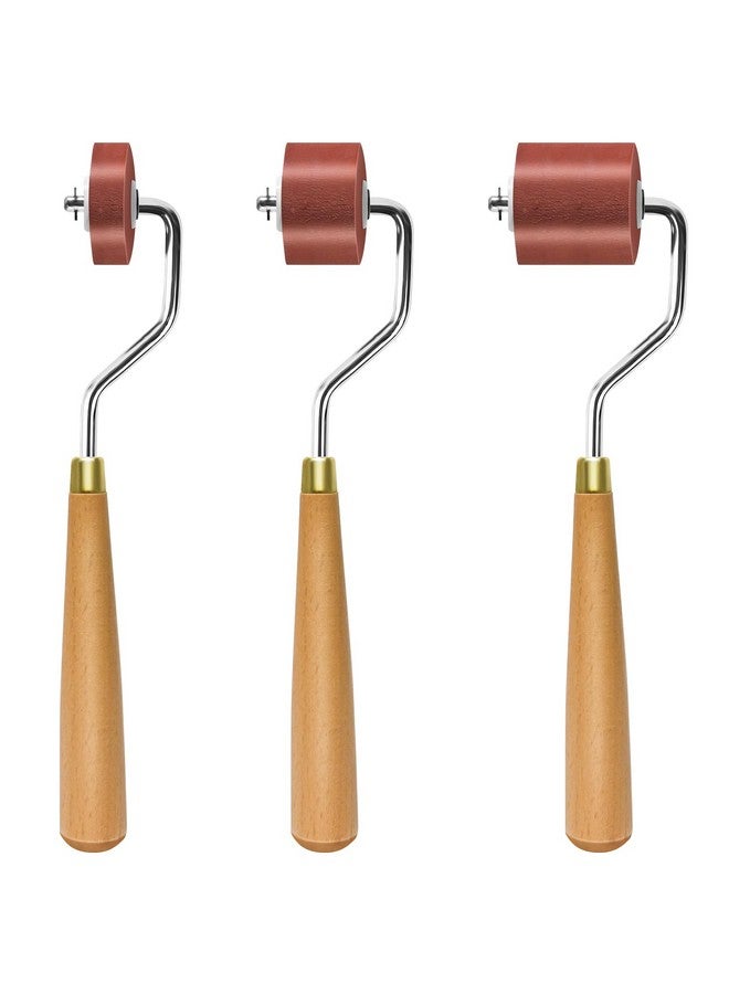 CHIVENIDO 3Pcs Rubber Rollers Brayer - Brayer Rollers For Crafting, Ink Roller Set With Comfort Grip For Printmaking, Crafts, And Stamping - Image 1