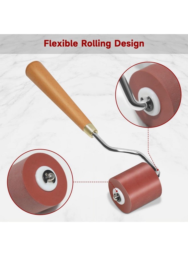CHIVENIDO 3Pcs Rubber Rollers Brayer - Brayer Rollers For Crafting, Ink Roller Set With Comfort Grip For Printmaking, Crafts, And Stamping - Image 3