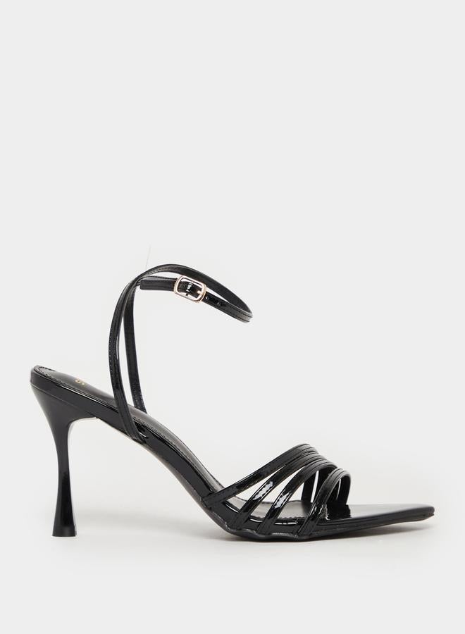 Styli Strappy High Heel Sandals with Buckle Closure - Image 1