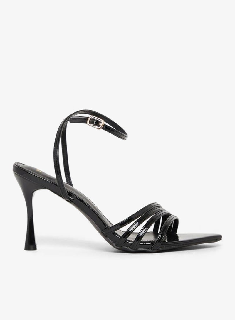 Styli Strappy High Heel Sandals with Buckle Closure - Image 1