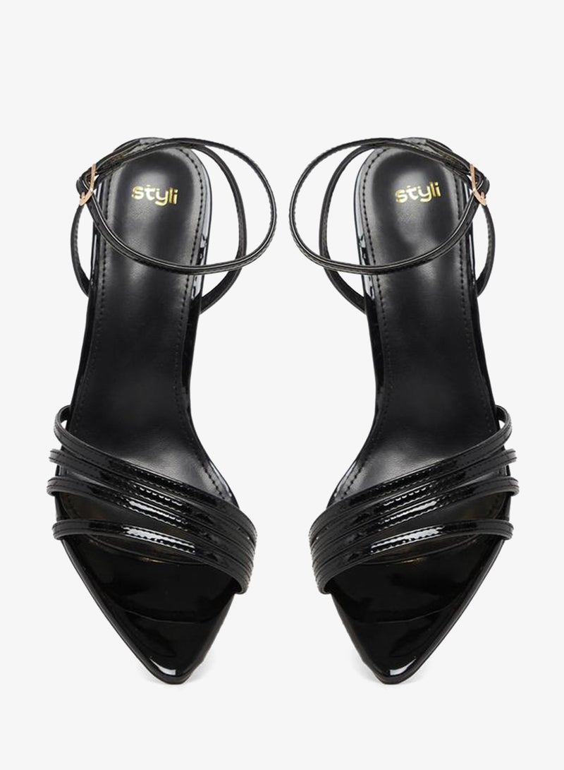 Styli Strappy High Heel Sandals with Buckle Closure - Image 4