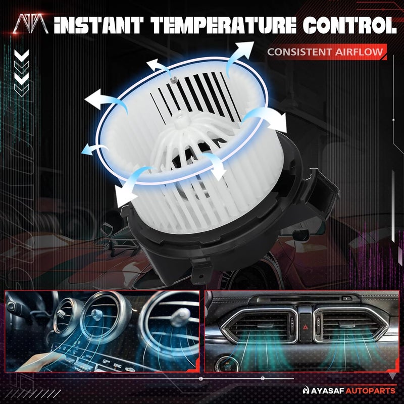 MAYASAF HVAC Blower Motor Assembly 89019178 for Chevy Colorado, GMC Canyon, Isuzu i-280/i-290/i-350/i-370 - Image 5