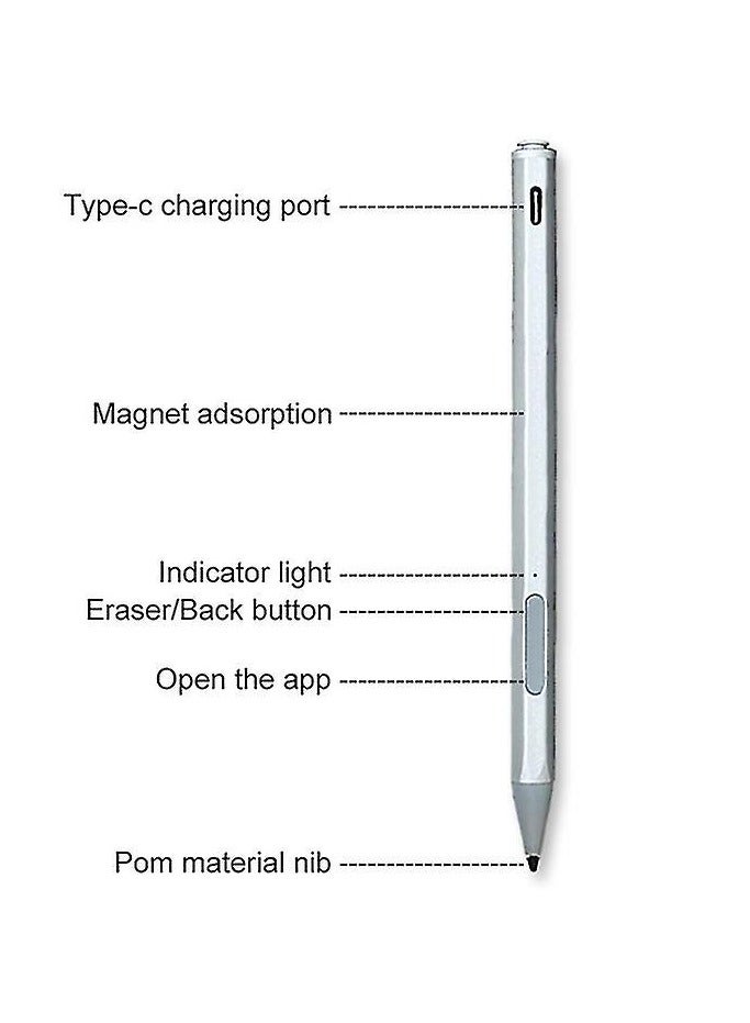 Compatible with Microsoft Surface HP Capacitive Stylus 4096 Pressure-Sensitive MPP2.0 Protocol Anti-Mistouch Stylus - Image 3