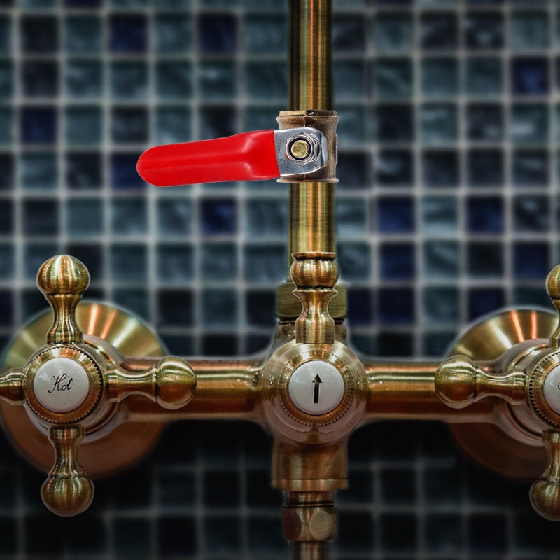 Brass Ball Valves 6mm Barb Shut Off For Air Water Gas Fuel Lines Red Handle - Image 5