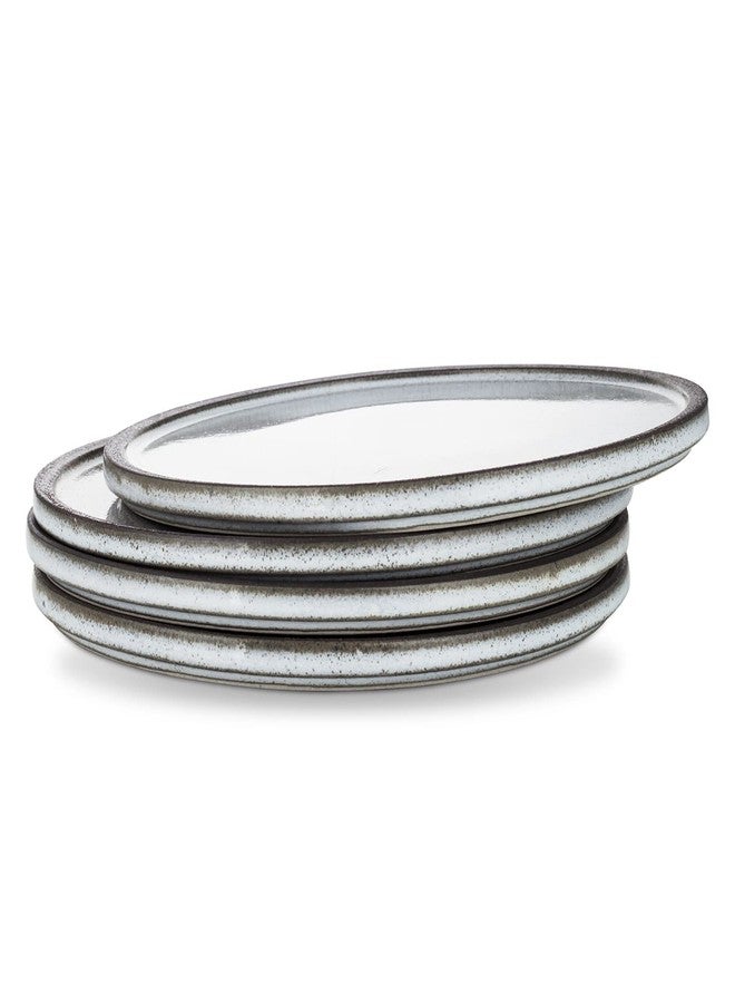 Stone Lain Vince Rustic Stoneware Dinner Plate Set, 4 Count, Grey - Image 3