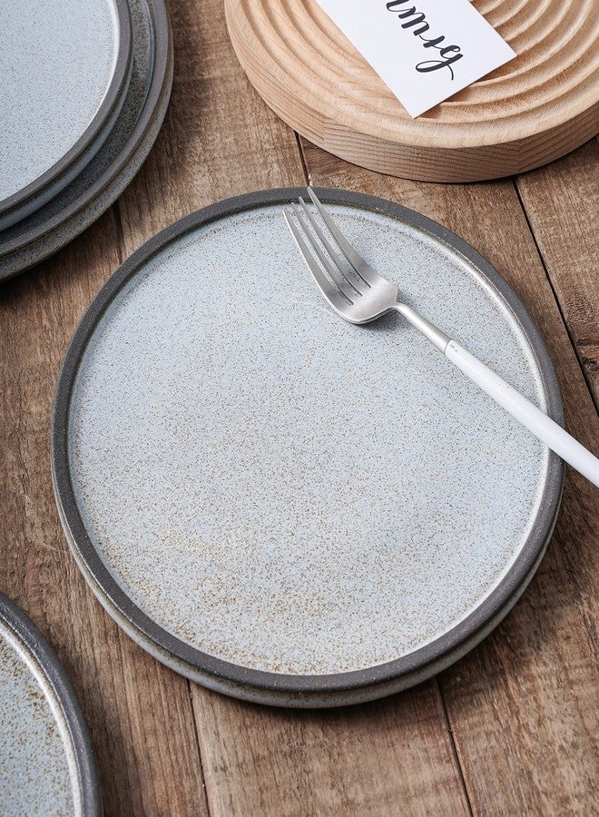 Stone Lain Vince Rustic Stoneware Dinner Plate Set, 4 Count, Grey - Image 4
