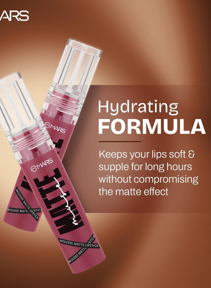 Mars Matte Muse Mousse Lipstick 3ml 09 Super Star, Smooth, Hydrating, Highly Pigmented 09-SUPER STAR - Image 3
