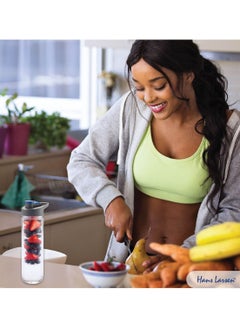 Hans Larsen Hans Larsen 800ml Fruit Infuser Water Bottle BPA-Free Sports Bottle - Flip Top Lid  - Image 5