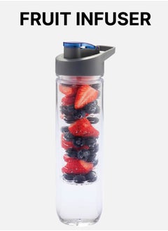 Hans Larsen Hans Larsen 800ml Fruit Infuser Water Bottle BPA-Free Sports Bottle - Flip Top Lid  - Image 2