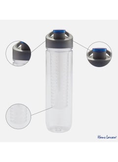 Hans Larsen Hans Larsen 800ml Fruit Infuser Water Bottle BPA-Free Sports Bottle - Flip Top Lid  - Image 4