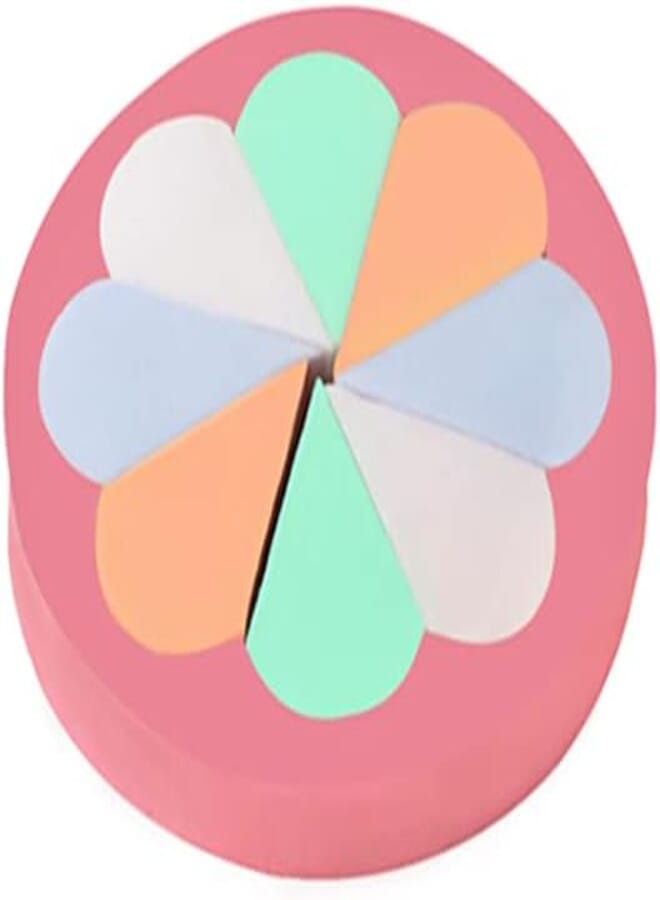 Sonata 87107 Makeup Sponge Set, 8 Pieces - Red