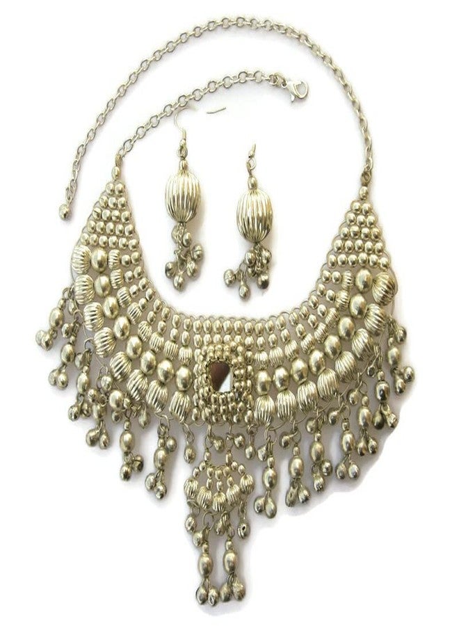 IndiaStop StatementUnique Necklace Earring set for Women | Ethnic Tradition Artisan Handmade Jewelry | Festival Boho Gypsy Hippie Goth Rave Wiccan Tribal Style - Image 1