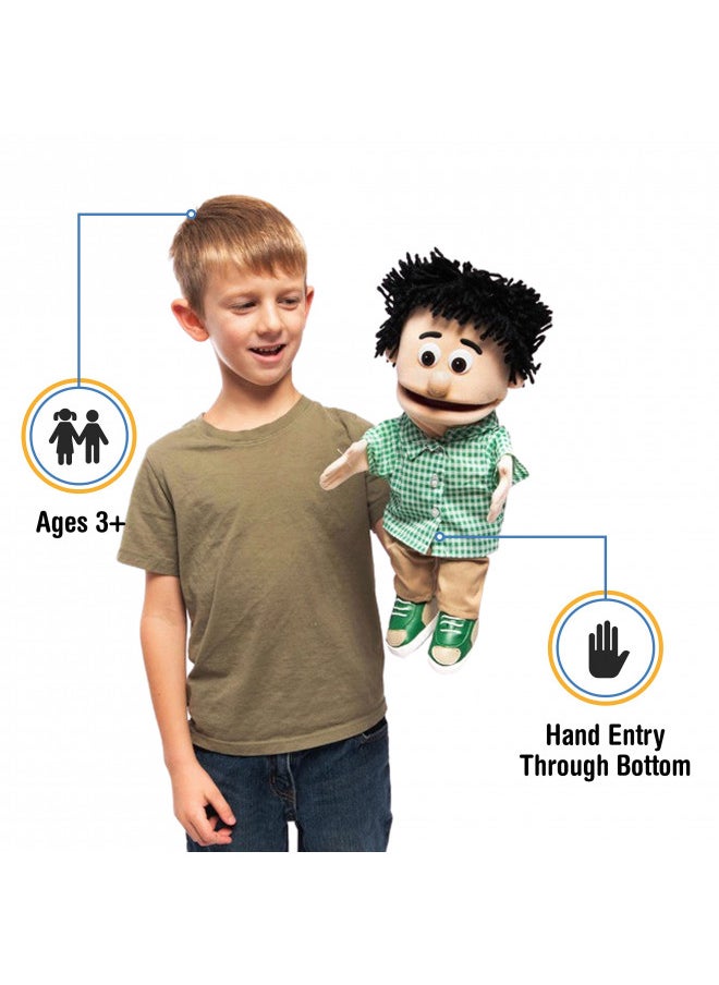 Silly Puppets 14" Kenny, Peach Boy, Hand Puppet  - Image 1