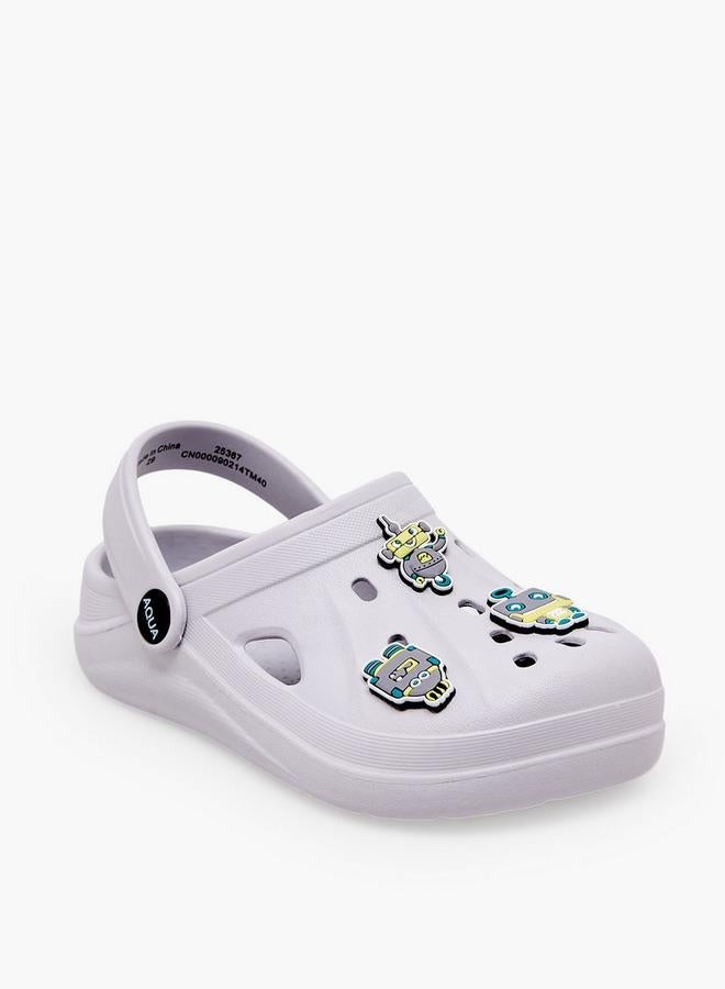 Aqua Boys Robot Jibbitz Clogs - Image 2