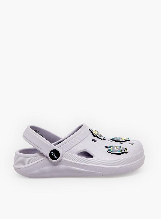 Aqua Boys Robot Jibbitz Clogs - Image 1