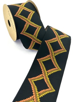 Fantastic Multi-Colored Woven Wide Curtain Border / Accessory (7 Cm. Width - 3.5 Mt. Length)  - Image 1