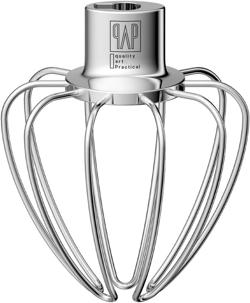 qAp quality art Practical Heavy Duty Whisk Attachment for KitchenAid Artisan Mini 3.5 Quart Tilt-Head Stand Mixers- Extra Thick Stainless Steel Wire Whip for Fast Whipping, Perfect for Large Batches, Dishwasher Safe - Image 1