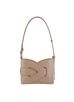 Generic Polene Woven Bucket Bag High-End Feel Genuine Leather New Style Nodde Geometric Design Niche Brand Underarm Bag Grey 