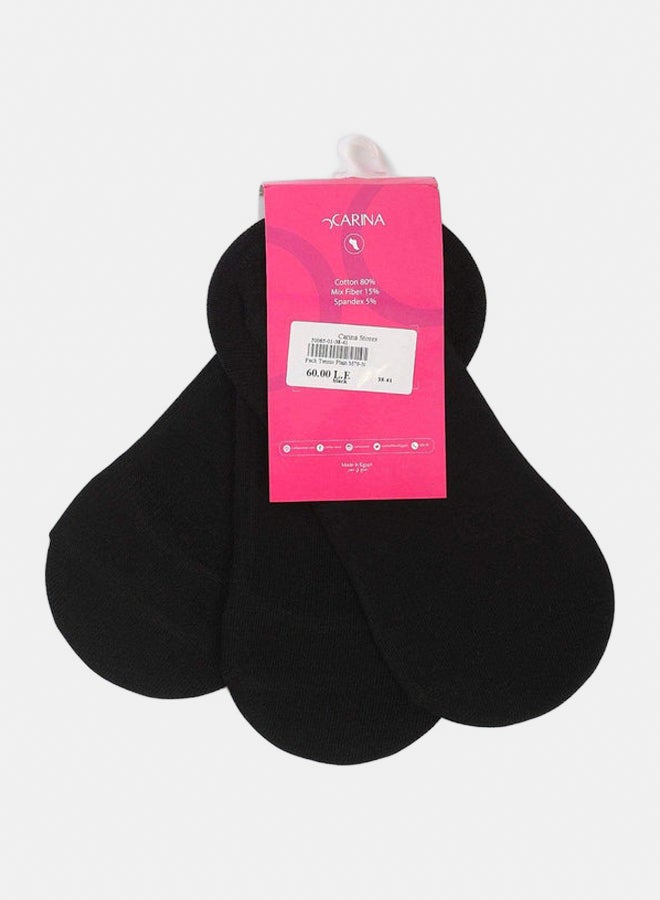 Carina Invisible Cotton Socks - 3 Pairs - Image 2