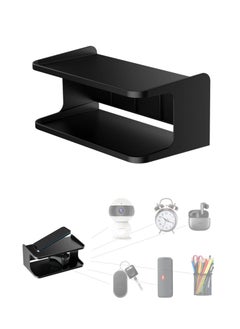 Excefore Bedside Shelf Accessories Organizer ,Maximize Your Space for Bedroom Bedside Wall Organizer Universal Bedside Shelf Wall Mount for Glasses/Remote/Earphone/Cell Phone(Black)  - Image 1