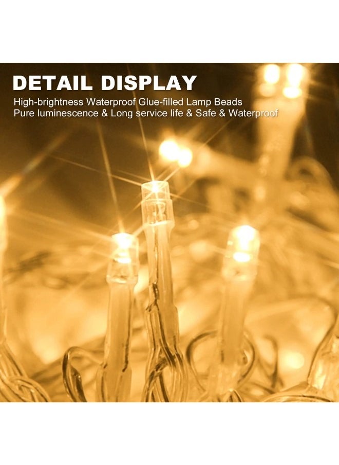 VIO 50M LED String Lights Reel for Indoor Outdoor Use Festive Lights Plug in Twinkle Lights for Trees Room Bedroom Wedding Birthday Eid Ramadan Diwali New Year Warm White Clear Wire Balcony Room Home Decor Essentials  - Image 2