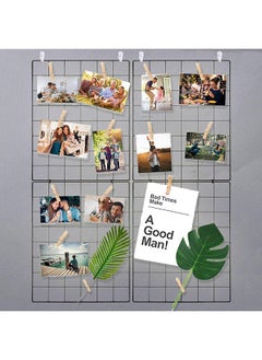 erorex Wall Grid Panel Wire Grid Board Wall Photo Picture Display Frames Wall Grid Display Decor Mesh Memo Board Organizer 2 Pack  - Image 4