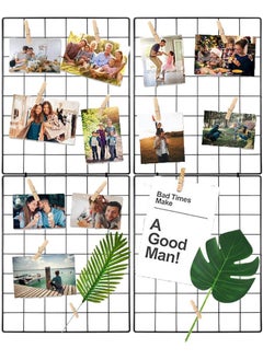 erorex Wall Grid Panel Wire Grid Board Wall Photo Picture Display Frames Wall Grid Display Decor Mesh Memo Board Organizer 2 Pack  - Image 1