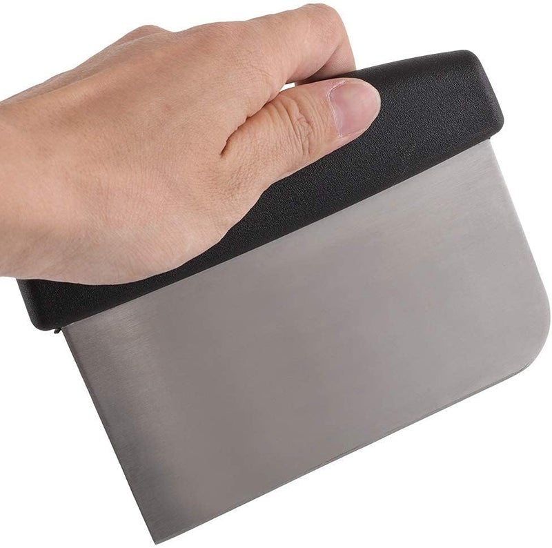 klarako Stainless Steel Dough Pastry Cutter Scraper Bench Food Scraper Baking Tools for Bread Cake Fondant Icing - Image 1