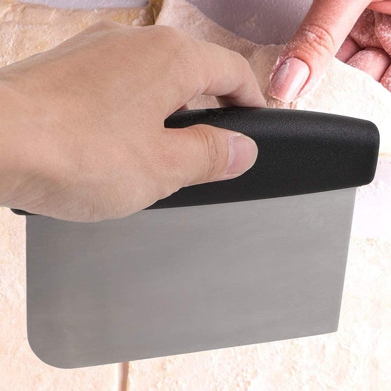 klarako Stainless Steel Dough Pastry Cutter Scraper Bench Food Scraper Baking Tools for Bread Cake Fondant Icing - Image 3