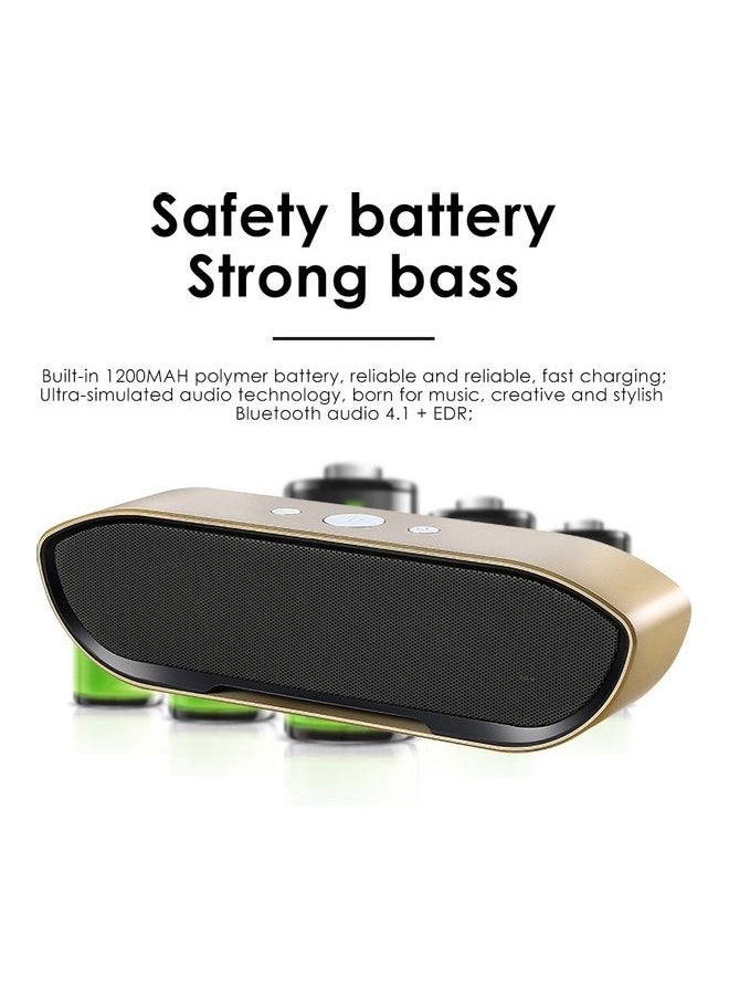NIBEMINENT Portable Rechargeable Wireless Bluetooth Speaker Subwoofer Stereo Loudspeaker Rose Gold  - Image 5
