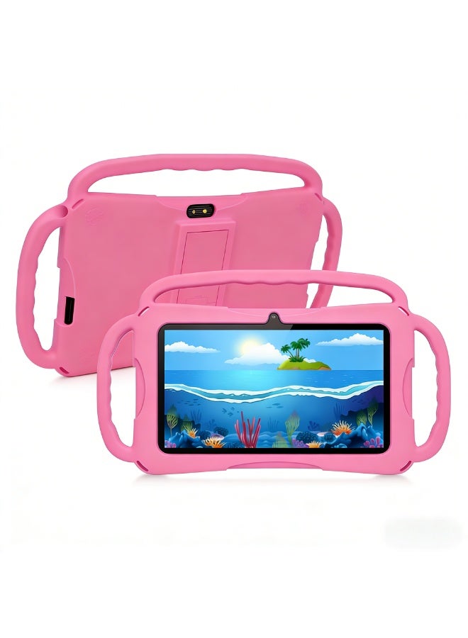 Abbi Casey 7" Tablet for Kids, 64GB ROM & 4GB RAM, Android 12.0 1280x800 IPS, Eye Protection Screen, Parental Control, Educational Apps, Dual Camera, Shockproof Case, WiFi 2.4G, USB OTG - Image 1