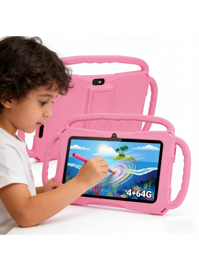 Abbi Casey 7" Tablet for Kids, 64GB ROM & 4GB RAM, Android 12.0 1280x800 IPS, Eye Protection Screen, Parental Control, Educational Apps, Dual Camera, Shockproof Case, WiFi 2.4G, USB OTG - Image 2