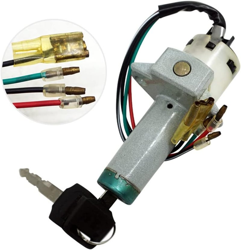 woobles Motorcycle Handlebar Lock, Motorcycle Electric Door Lock Motorcycle 4 Wire Ignition Key Switch Motorcycle Handlebar Tap Lock Compatible with Wy-125 Cb-125 - Image 2