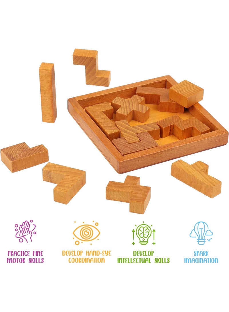 SHARP Wooden Teaser Puzzles for Kids Children & Adults. New Level of Challenge for Those who Love Good Mental Workout - Image 1