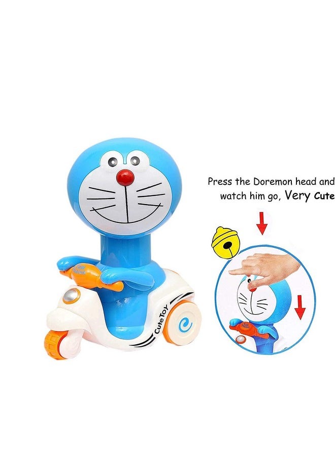 DD RETAILS DD RETAILS Press and Go Animal Vehicle Toy || Baby and Toddlers Bath Toys || Press & Go Crawling Toys for Kids (Multicolor) (Pack of 1) (Doreamon)  - Image 2