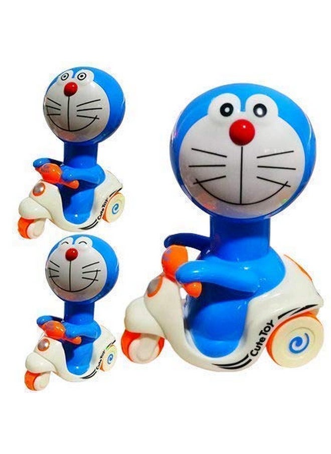 DD RETAILS DD RETAILS Press and Go Animal Vehicle Toy || Baby and Toddlers Bath Toys || Press & Go Crawling Toys for Kids (Multicolor) (Pack of 1) (Doreamon)  - Image 5