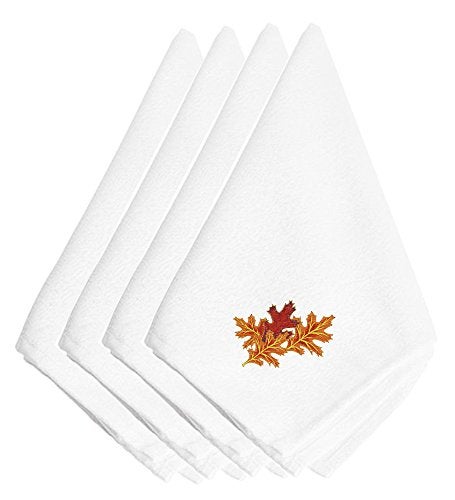 Caroline's Treasures EMBT3450NPKE Fall Autumn Spray Embroidered Napkins (Set of 4), 20", Multicolor - Image 2