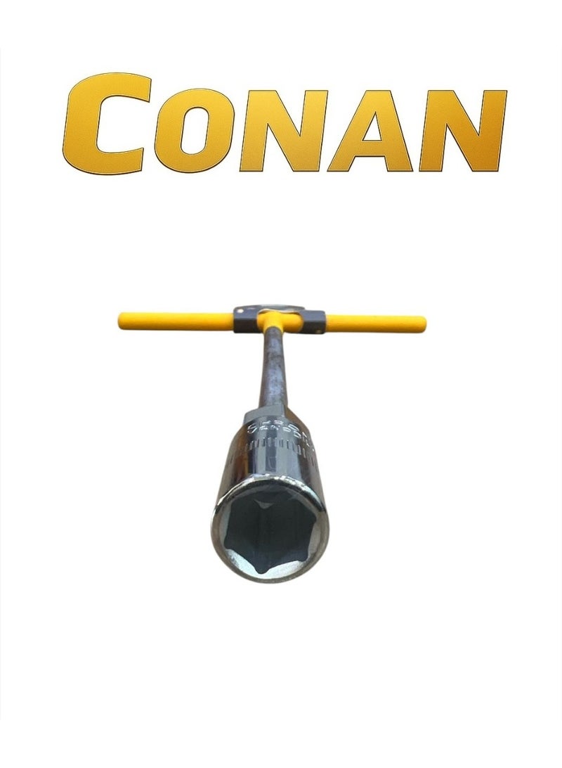 Conan Set of 2 CONAN T-Handle Socket Wrenches – Model COTS815 (15mm) & COTS817 (17mm) – Cr-V Steel – 200×310 mm – Professional High-Torque Tools - Image 5